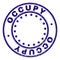 Grunge Textured OCCUPY Round Stamp Seal