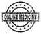 Grunge Textured ONLINE MEDICINE Stamp Seal