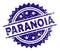 Grunge Textured PARANOIA Stamp Seal