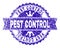 Grunge Textured PEST CONTROL Stamp Seal with Ribbon