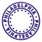 Grunge Textured PHILADELPHIA Round Stamp Seal