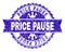 Grunge Textured PRICE PAUSE Stamp Seal with Ribbon