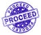 Grunge Textured PROCEED Stamp Seal