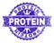 Grunge Textured PROTEIN Stamp Seal with Ribbon