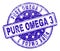 Grunge Textured PURE OMEGA 3 Stamp Seal