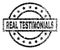 Grunge Textured REAL TESTIMONIALS Stamp Seal