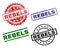 Grunge Textured REBELS Seal Stamps