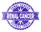 Grunge Textured RENAL CANCER Stamp Seal with Ribbon