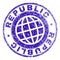 Grunge Textured REPUBLIC Stamp Seal