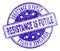 Grunge Textured RESISTANCE IS FUTILE Stamp Seal