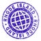 Grunge Textured RHODE ISLAND Stamp Seal