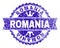 Grunge Textured ROMANIA Stamp Seal with Ribbon