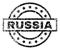Grunge Textured RUSSIA Stamp Seal