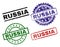 Grunge Textured RUSSIA Stamp Seals