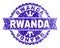 Grunge Textured RWANDA Stamp Seal with Ribbon