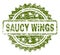 Grunge Textured SAUCY WINGS Stamp Seal