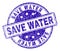 Grunge Textured SAVE WATER Stamp Seal