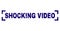 Grunge Textured SHOCKING VIDEO Stamp Seal Between Corners