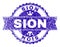 Grunge Textured SION Stamp Seal with Ribbon