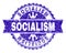 Grunge Textured SOCIALISM Stamp Seal with Ribbon