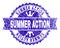 Grunge Textured SUMMER ACTION Stamp Seal with Ribbon