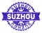 Grunge Textured SUZHOU Stamp Seal with Ribbon