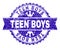 Grunge Textured TEEN BOYS Stamp Seal with Ribbon