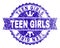 Grunge Textured TEEN GIRLS Stamp Seal with Ribbon