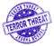 Grunge Textured TERROR THREAT Stamp Seal