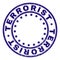 Grunge Textured TERRORIST Round Stamp Seal