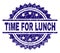 Grunge Textured TIME FOR LUNCH Stamp Seal