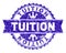 Grunge Textured TUITION Stamp Seal with Ribbon