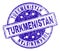 Grunge Textured TURKMENISTAN Stamp Seal