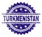 Grunge Textured TURKMENISTAN Stamp Seal