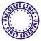 Grunge Textured UNBLOCKED GAMES Round Stamp Seal