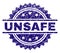 Grunge Textured UNSAFE Stamp Seal