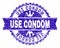 Grunge Textured USE CONDOM Stamp Seal with Ribbon