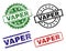 Grunge Textured VAPER Stamp Seals