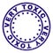 Grunge Textured VERY TOXIC Round Stamp Seal