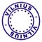 Grunge Textured VILNIUS Round Stamp Seal