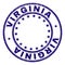 Grunge Textured VIRGINIA Round Stamp Seal