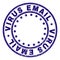 Grunge Textured VIRUS EMAIL Round Stamp Seal