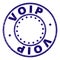 Grunge Textured VOIP Round Stamp Seal