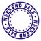 Grunge Textured WEEKEND SALE Round Stamp Seal