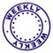 Grunge Textured WEEKLY Round Stamp Seal