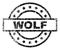 Grunge Textured WOLF Stamp Seal