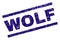 Grunge Textured WOLF Stamp Seal