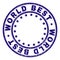 Grunge Textured WORLD BEST Round Stamp Seal