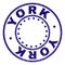 Grunge Textured YORK Round Stamp Seal