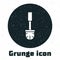 Grunge Toilet brush icon isolated on white background. Monochrome vintage drawing. Vector Illustration